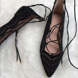 Topshop lace up flats